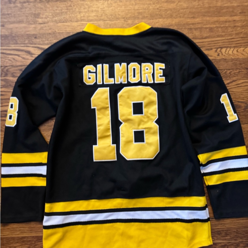 #541 HAPPY GILMORE BOSTON Black and Yellow Hockey Jersey - Picture 10 of 12